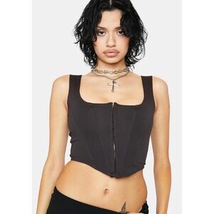 Popular 21 Grey Corset Crop‎ Top
